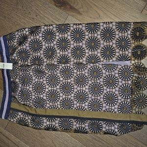 Anthropoligie Brown Purple And Navy Skirt Size L